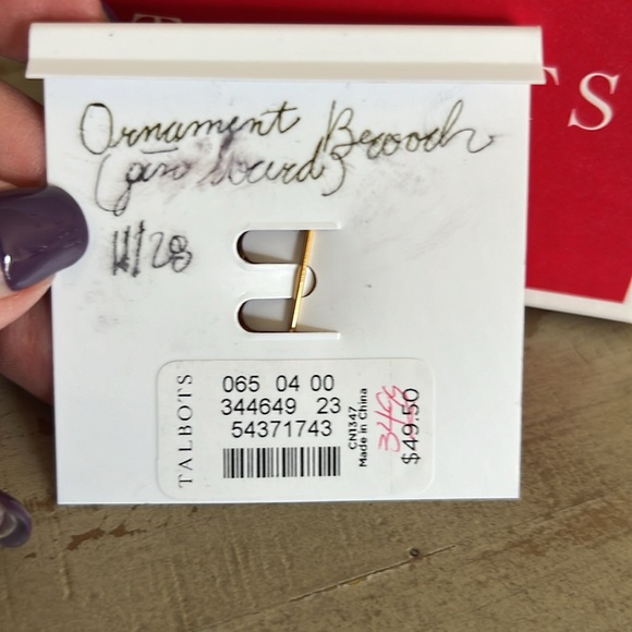 New with tags Talbots Christmas Baulb Brooch - Picture 2 of 3